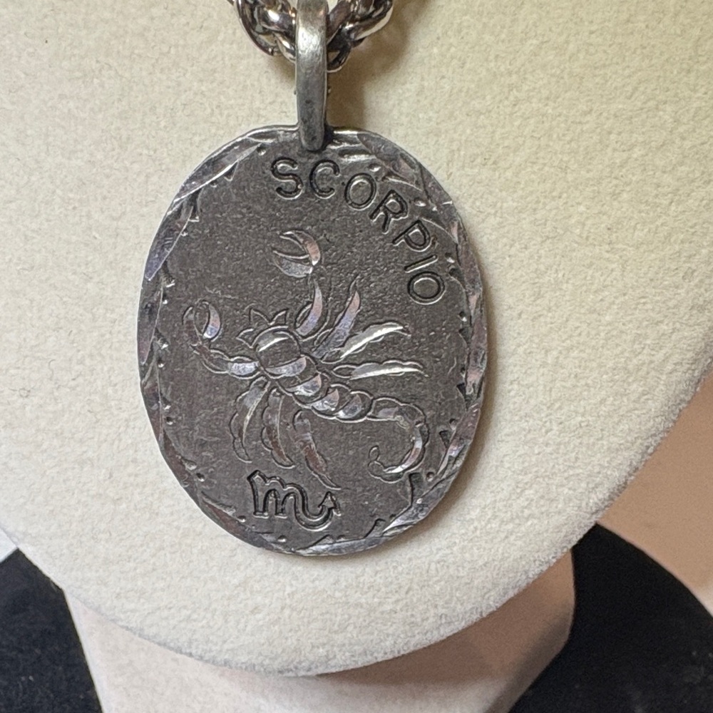 Hand Engraved Pewter Scorpio